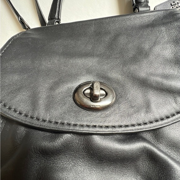 Coach Black Leather Backpack with Adjustable Straps main image 9